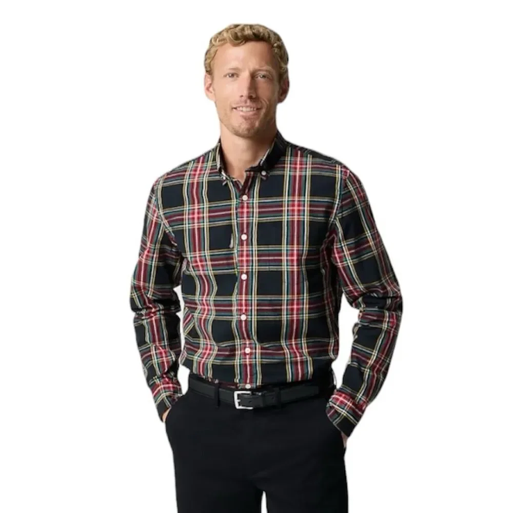 NWT J Crew Slim Holiday Tartan Plaid Shirt Red Black Sz M